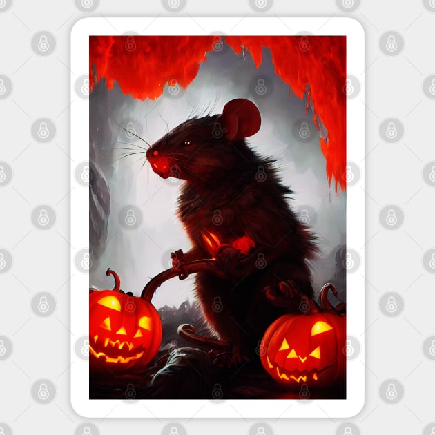 Rattus lives on Halloween Sticker by silentrob668